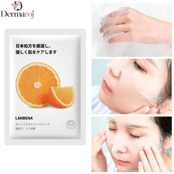 ماسک ورقه ای عصاره پرتقال لانبنا