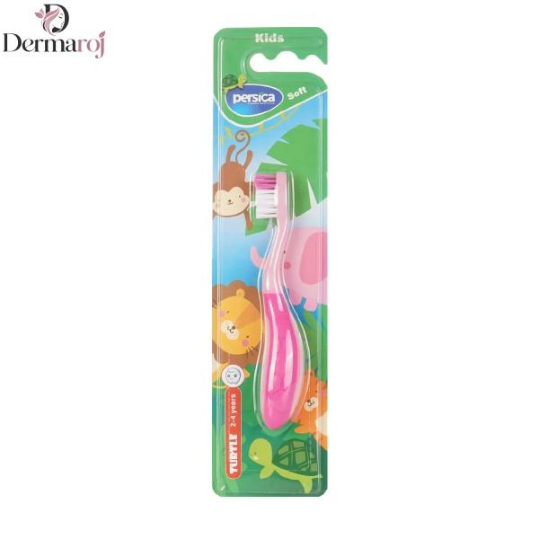 مسواک کودک پرسیکا مدل لاکپشت با برس نرم کد P315
