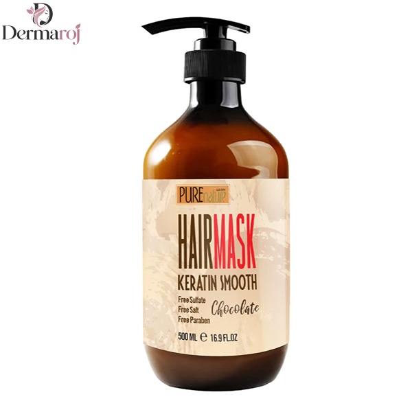 ماسک مو بدون سولفات پیور نیچر Pure Nature مدل Keratin Smooth حاوی کراتین