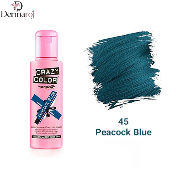 رنگ فانتزی کریزی‌کالر شماره 45 (Peacock Blue)