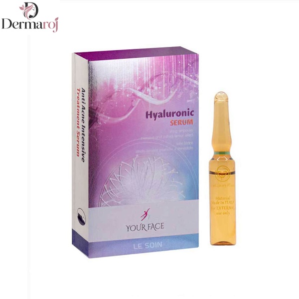 سرم آبرسان قوی و شفاف کننده پوست یور فیس حاوی هیالورونیک اسید 2*10 حجم 2 میل
