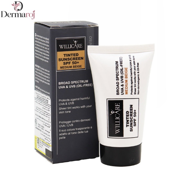 کرم ضد آفتاب رنگ بژ متوسط SPF 50 ویلی کر